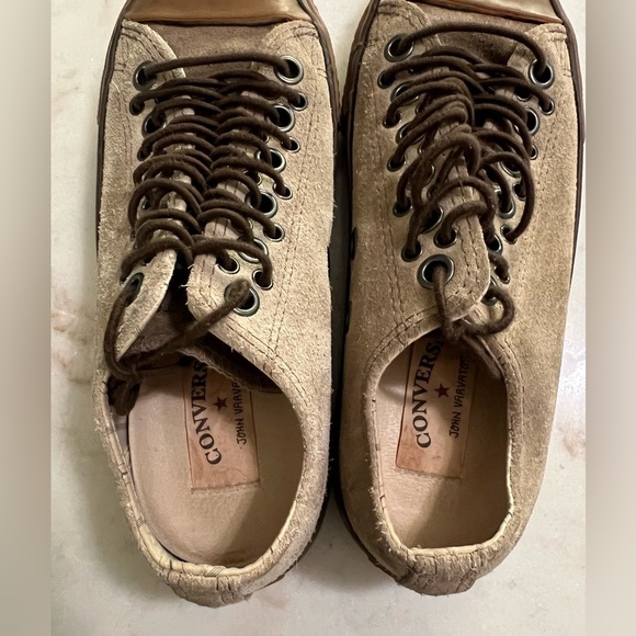 Converse x John Varvatos Low Top Suede Tan Multi Eyelet Sneakers Unisex M5 W7 - Picture 4 of 8